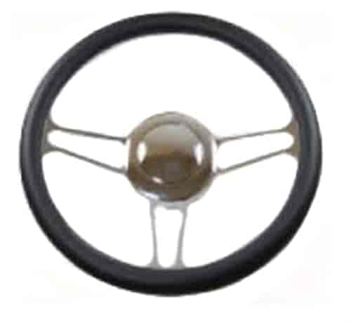 Vintage Billet Aluminum Steering Wheel 14" Diameter