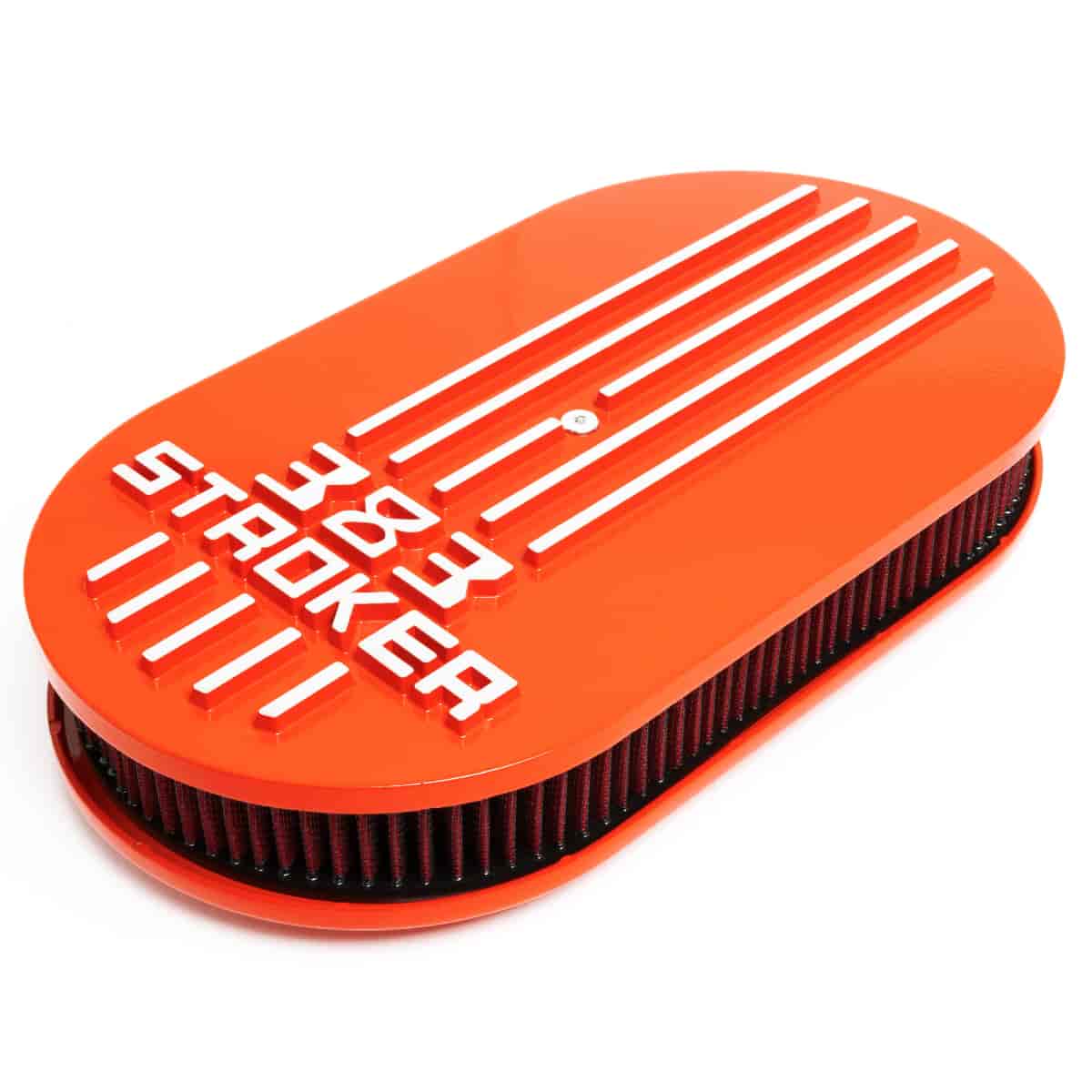 383 Stroker Oval Air Cleaner Assembly [Orange with Red Filter]