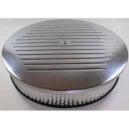 Round Ball-Milled Top Air Cleaner Set 14" x 4"