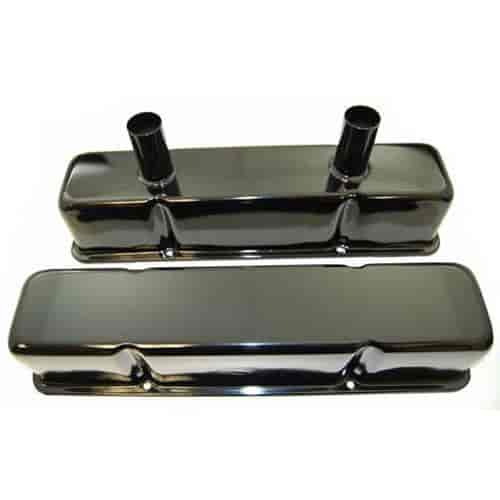 Steel Circle Track Baffled Valve Covers 1958-86 Small Block Chevy 283-350