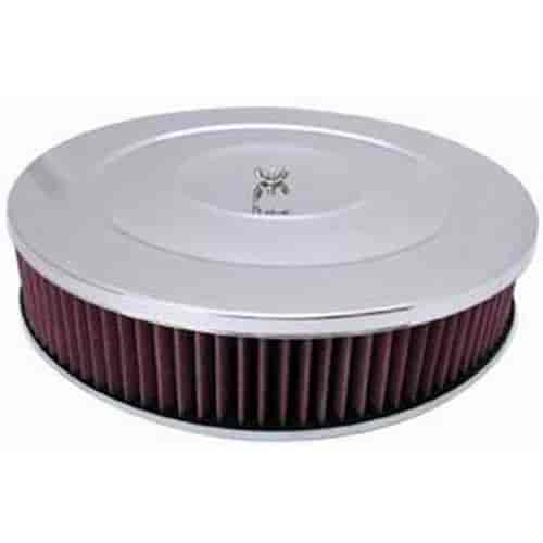 Round Performance Style Air Cleaner Set 14" x 3"