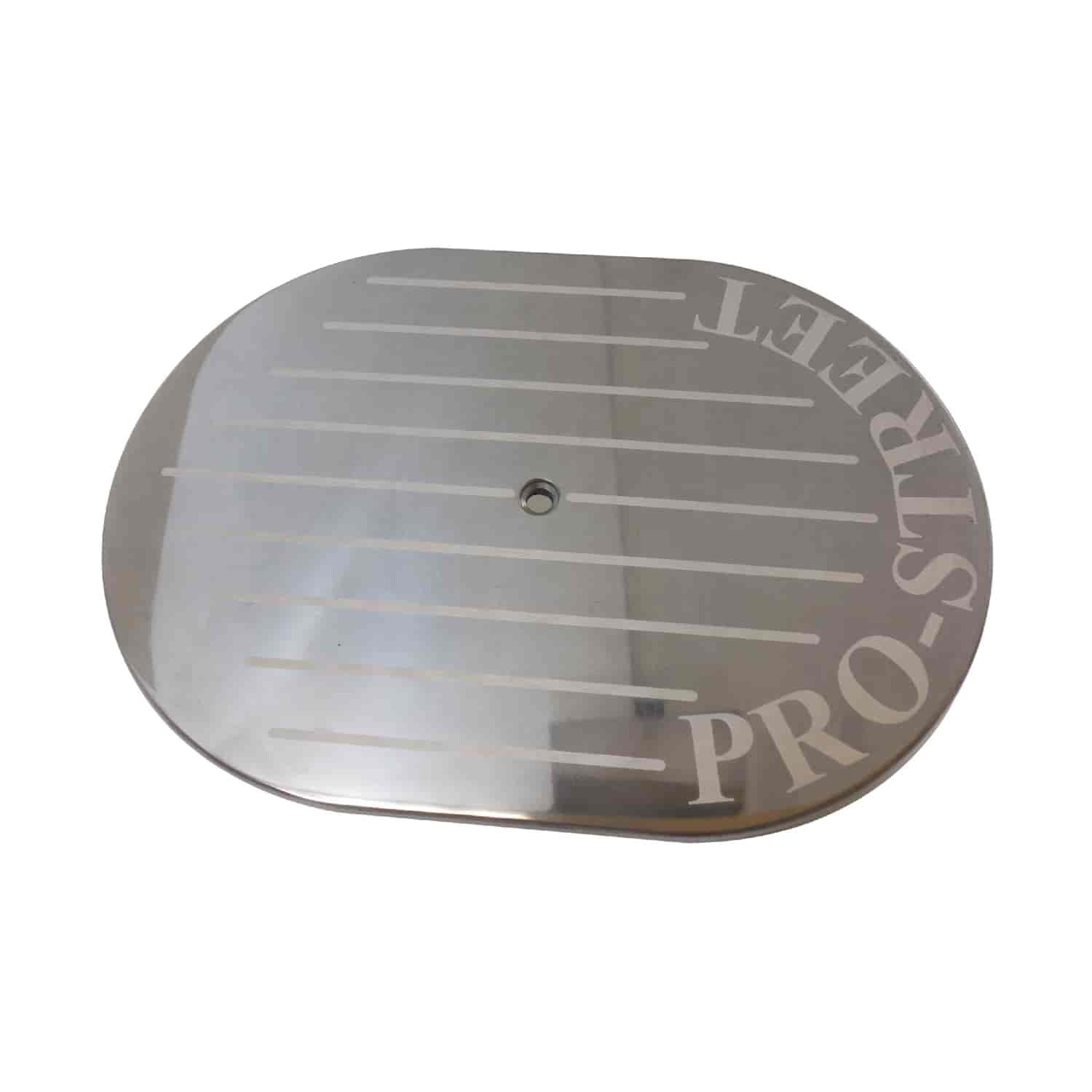 Oval Polished Aluminum Air Cleaner Top 12" Diameter