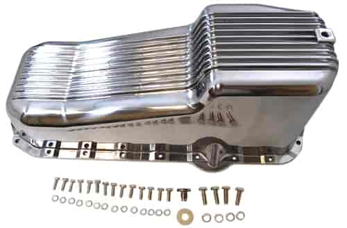 Finned Aluminum Stock Oil Pan 1980-85 Small Block Chevy V8 283, 305, 327, 350