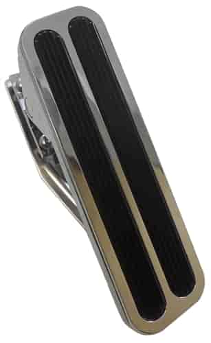 Chrome Aluminum Gas Pedal with 2 Rubber Inserts - Floor Mount