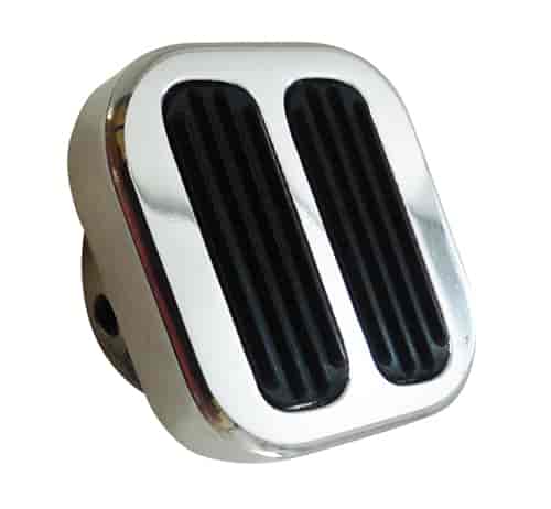 Polished Aluminum Dimmer Pad with Rubber Insert