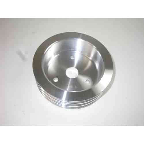 Satin Aluminum BB Chevy V8 Triple Groove Pulley