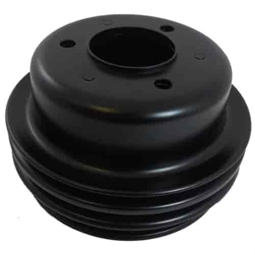 BLACK FORD 1965-66 289 TRIPLE GROOVE PULLEY - LOWER