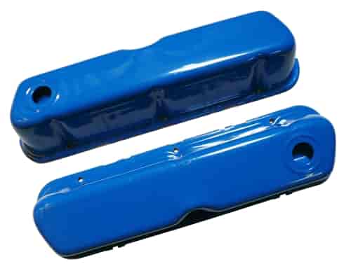 Tall Blue Steel Valve Covers 1962-85 Small Block Ford 260-289-302-351W-5.0L V8