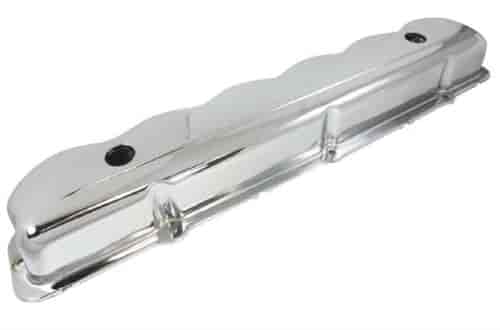 Chrome Steel Valve Covers for 1965-1987 Ford 240-300 6-cyl. Engines [Baffled]