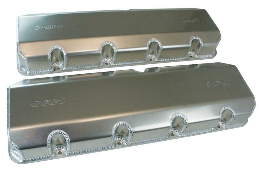 Fabricated Aluminum Valve Covers Fits Big Block Chevy, Edelbrock Big Victor Pro Cylinder Heads