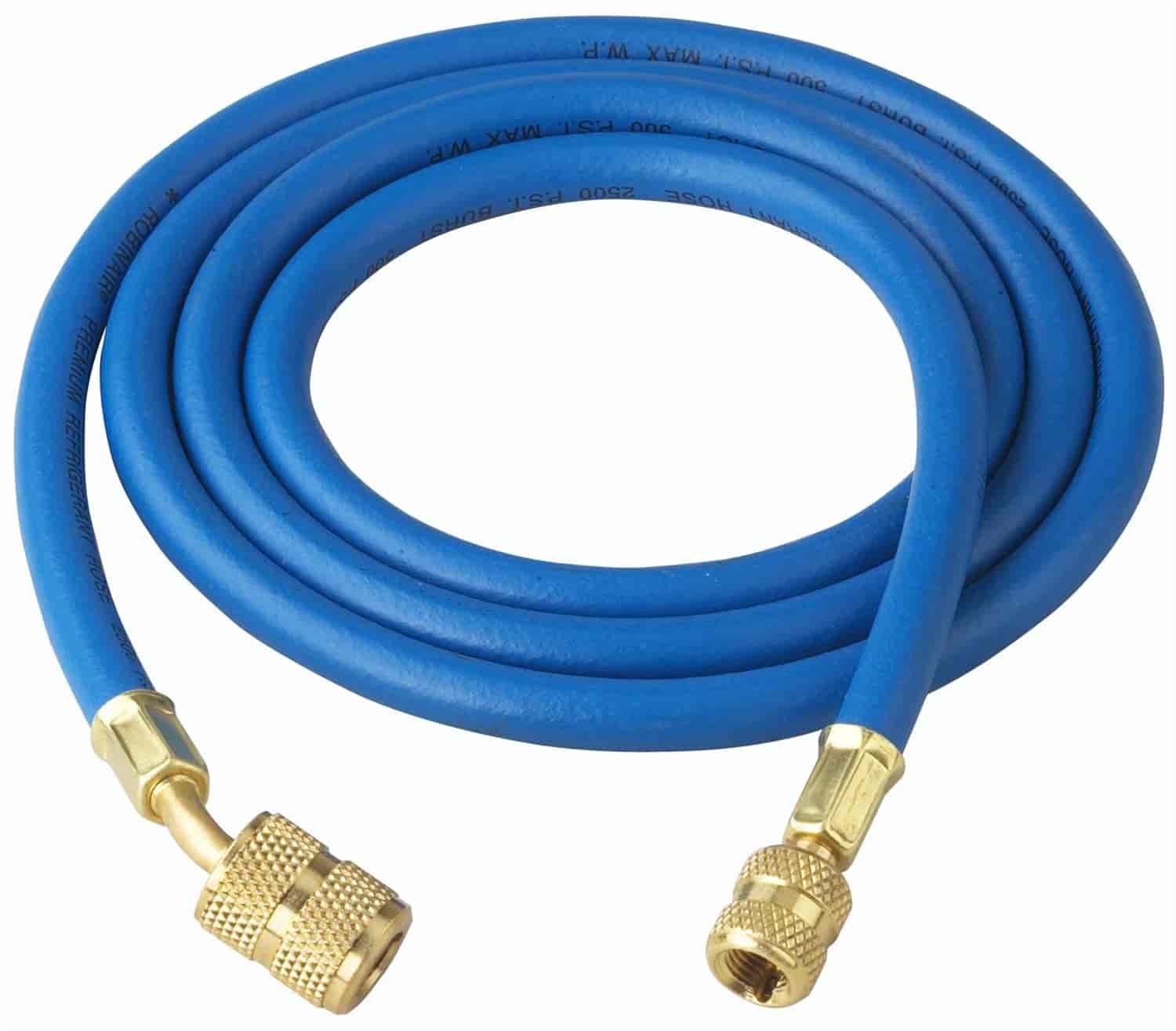 72in Blue Standard Hose With 45 Deg Quick Seal Fitting