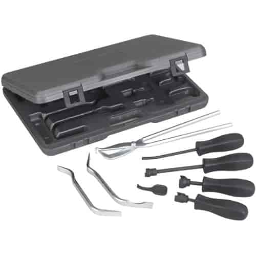Brake Tool Set For Servicing Drum Brakes On Many Import And Domestic Vehicles Includes: