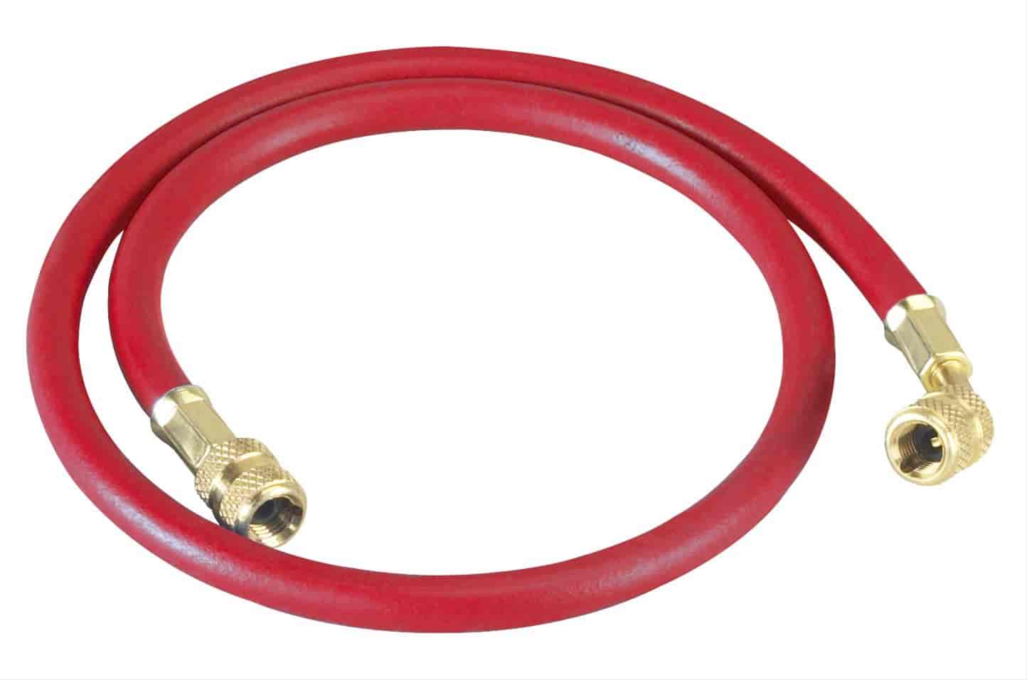 36in Red Enviro-Guard Hose With 45 Deg Quick Seal Fitting