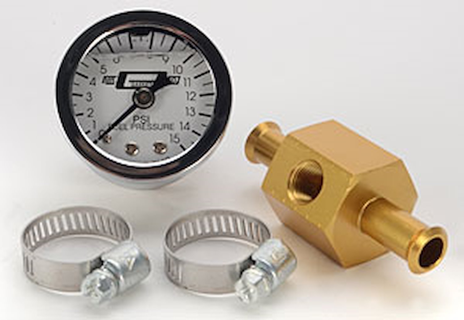 Fuel Pressure Gauge 3/8" Inlet & Outlet
