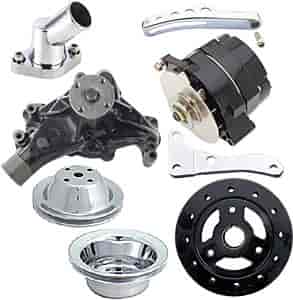 Small Block Chevy Accessory Kit Includes alternator, water pump & cooling components