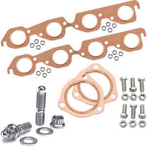 Copper Exhaust and Collector Gaskets with Stainless Steel Header Stud Kit BB-Chevy