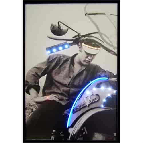 Elvis On Motorcycle Neon/LED Picture