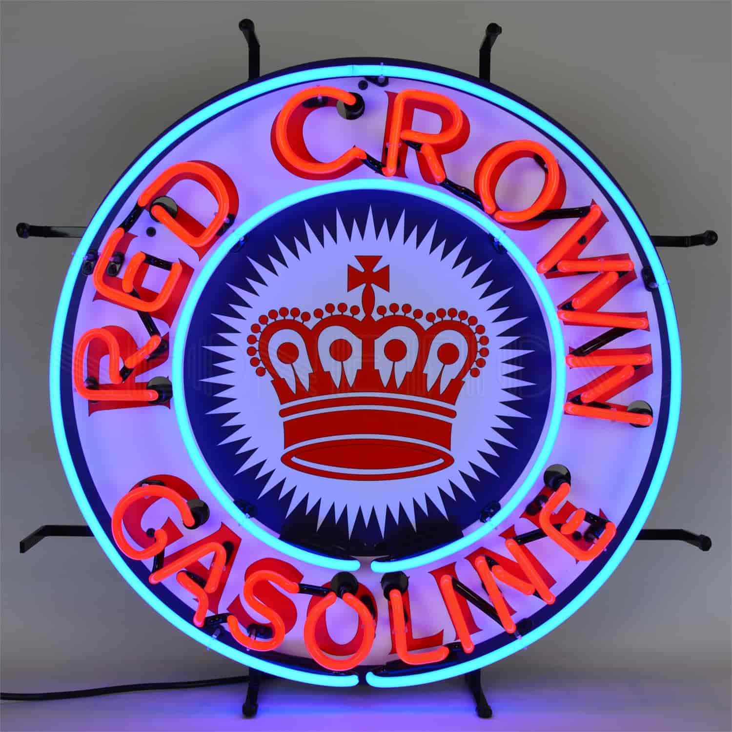 Red Crown Gasoline Neon Sign