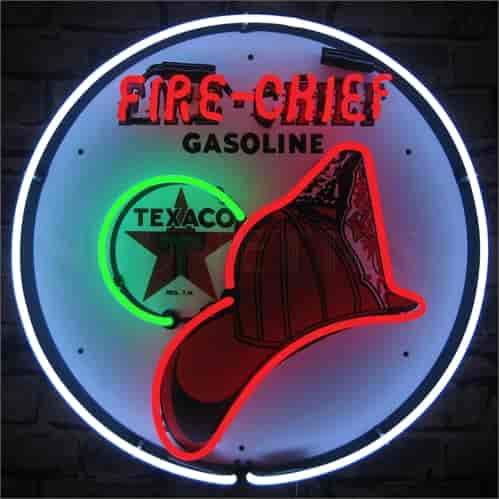 Texaco Fire Chief Gasoline Neon Sign