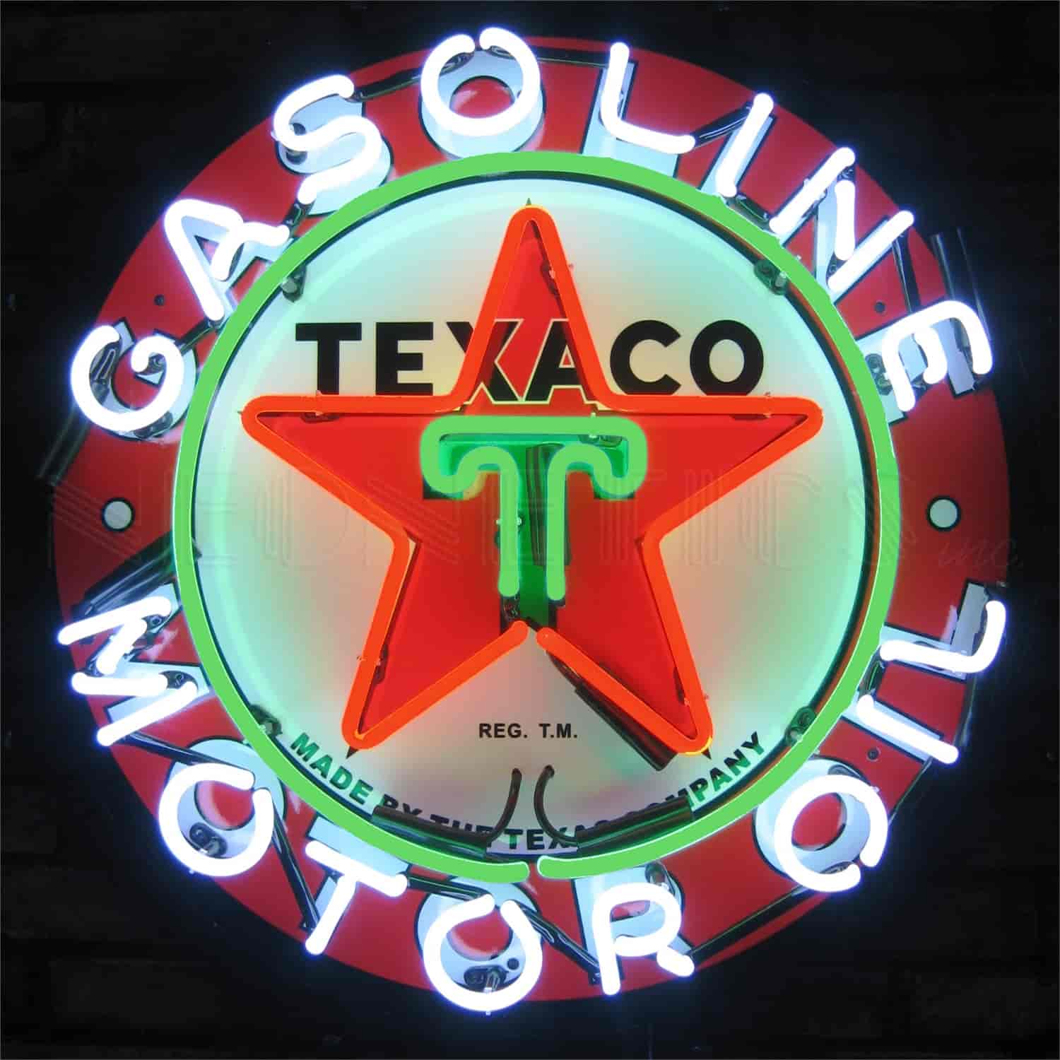 Texaco Gasoline Motor Oil Neon Sign