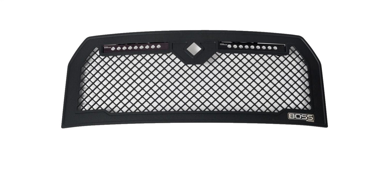 Luminix/BOSS GRILLE Ford F150-Lighted with two 10 Luminix Light Bars with camera cutout