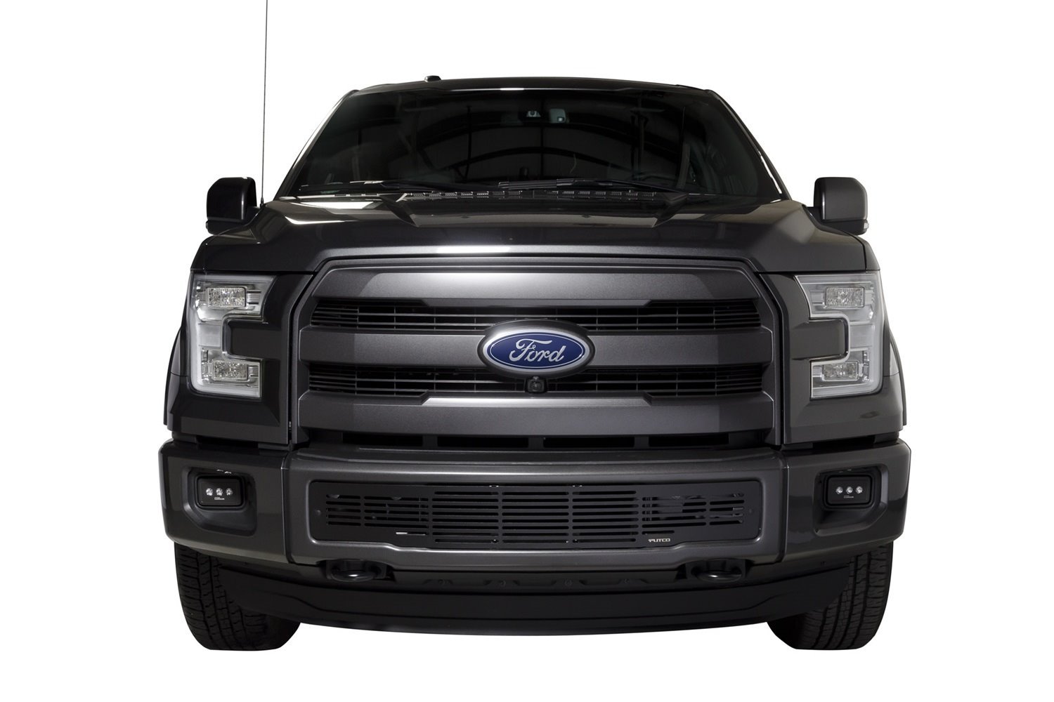 GRILLE Punch GRILLE Ford F150-Stainless Steel Black Bar Design
