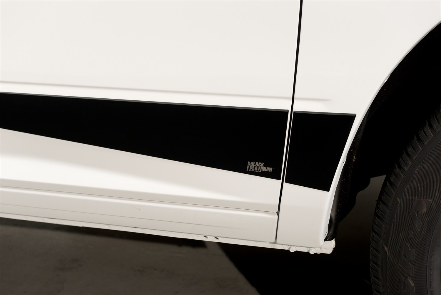 Black Platinum Rocker Panels Dodge RAM 1500 Crew Cab 5.7 Bed-5.5 Wide- W/O Factory flares 12 pcs