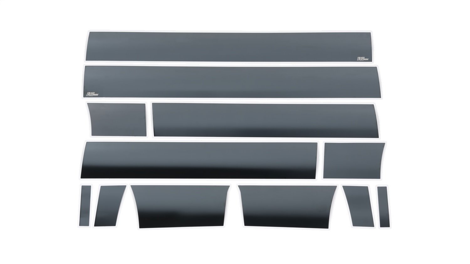 Black Platinum Rocker Panels Ford F150 Super Crew 5.5 Short Box with flares -7 Wide- 12 pcs