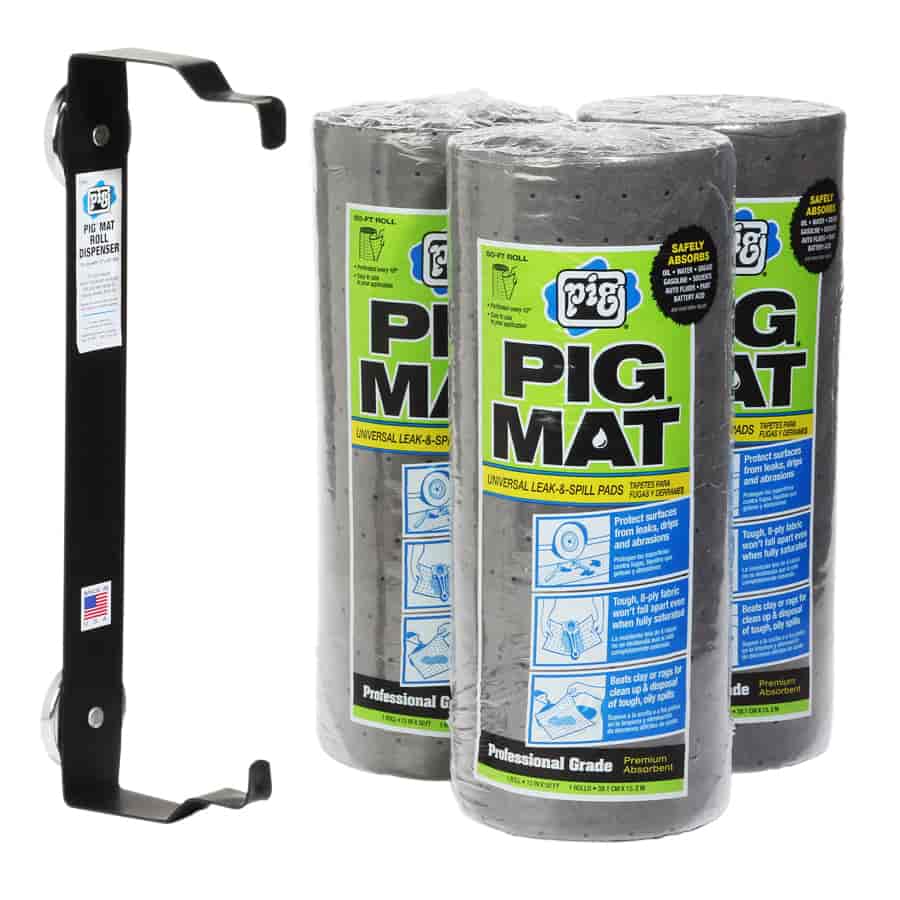 New Pig PIG Absorbent Mat Pad Gray:Facility Safety and Maintenance