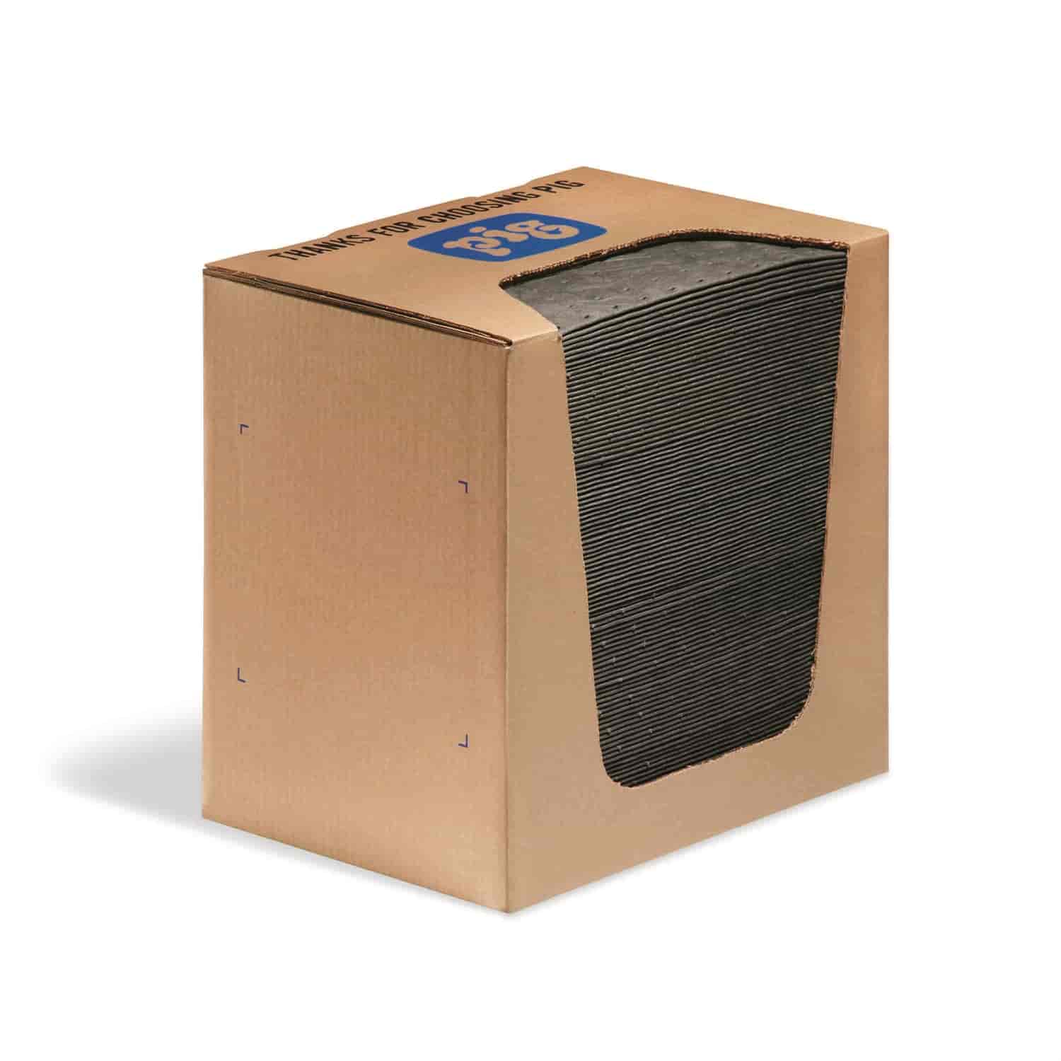 Universal Heavy-Weight Absorbent Mat Pads [Dispenser Box of 100]