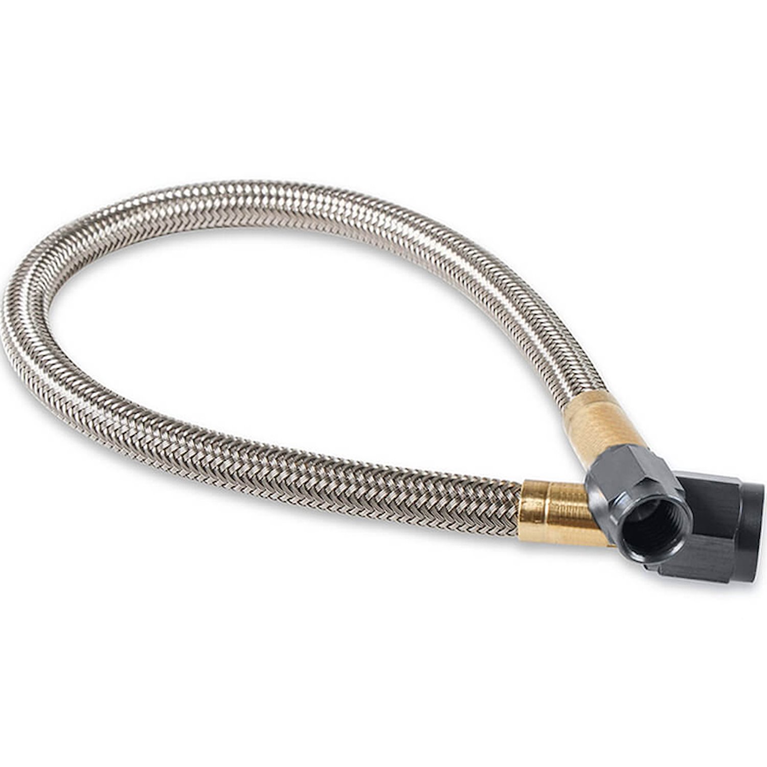 Stainless Steel PTFE Braided Hose with -4 AN to -4 AN Black Hose Ends