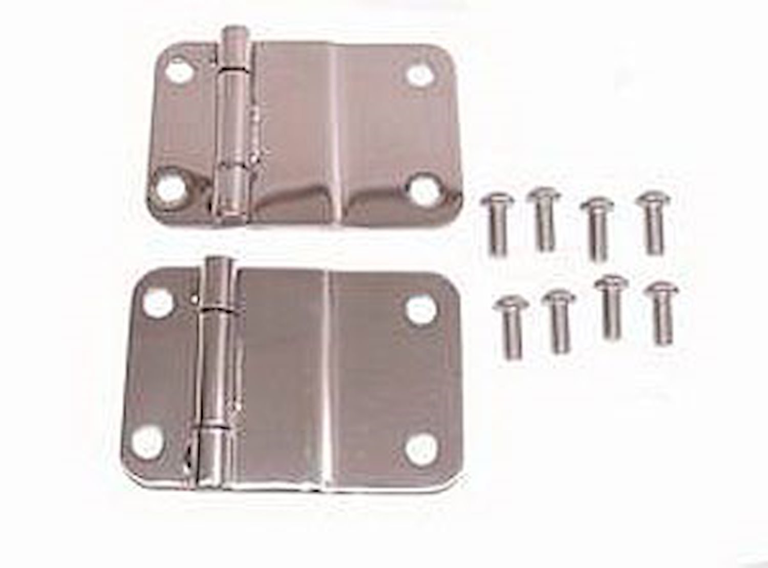 11114.01 Tailgate Hinge Kit for 1976-1986 Jeep CJ (Polished Stainless)