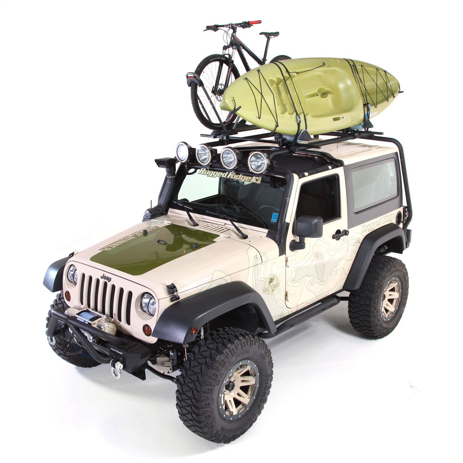Sherpa Roof Rack Kit for 2007-2018 Jeep JK Wrangler 2-Door
