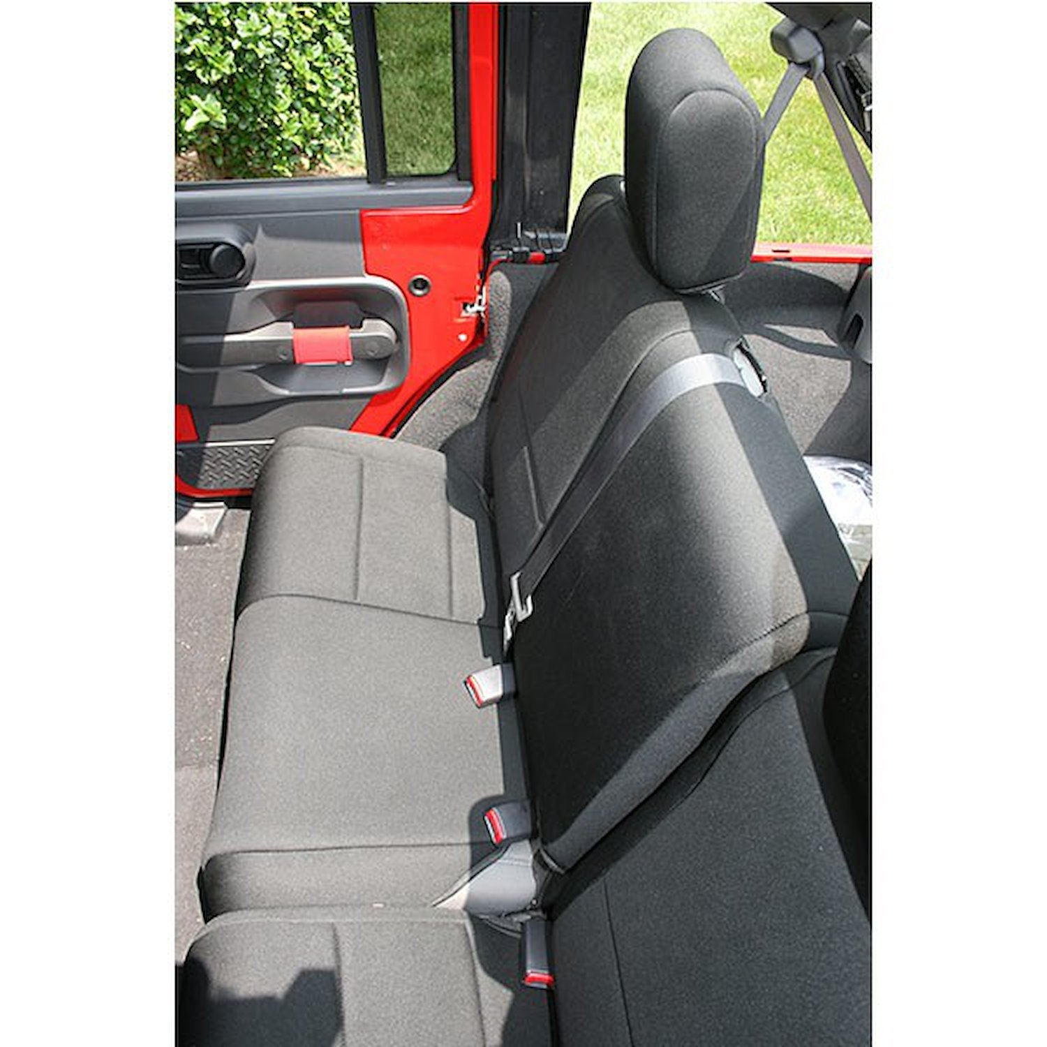 Rear Black Neoprene Seat Cover for 2007-2018 Jeep Wrangler JK