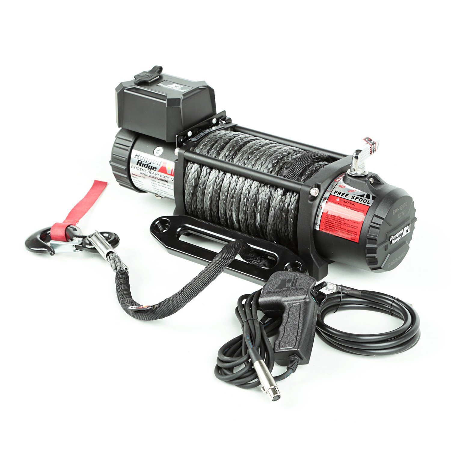 Heavy Duty Nautic 12,500 Lb. Rated Waterproof Winch with Synthetic Rope
