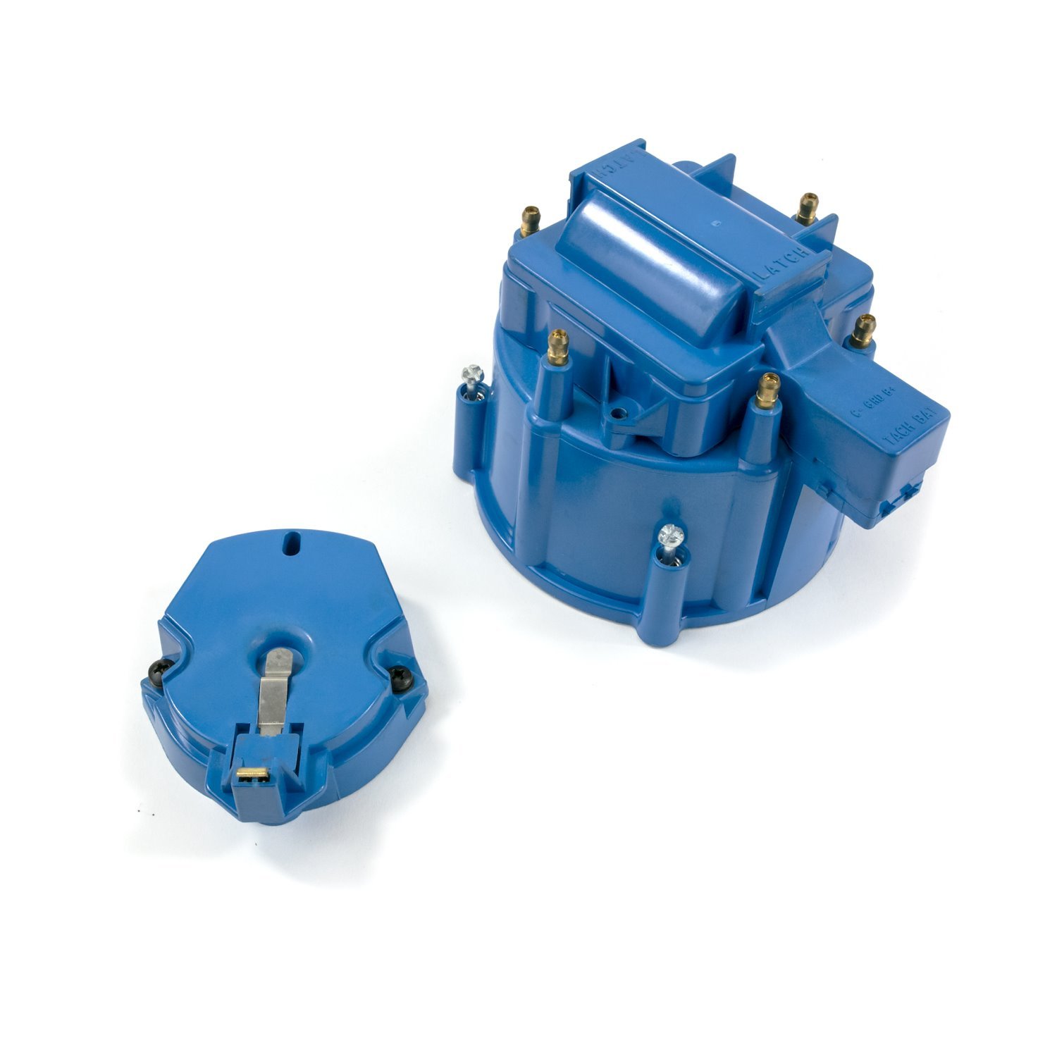 JM6953BL HEI Distributor Standard Cap and Rotor Kit, 6 Cylinder Male, Blue