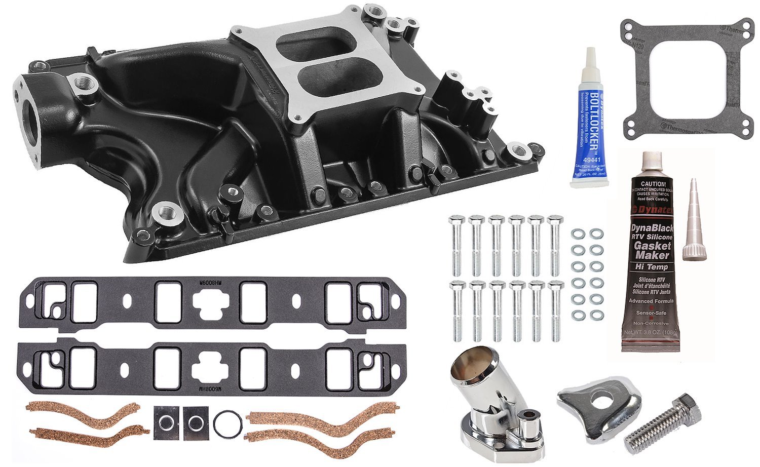 Speedmaster LowRise Intake Manifold Kit Ford 351W - Black Finish