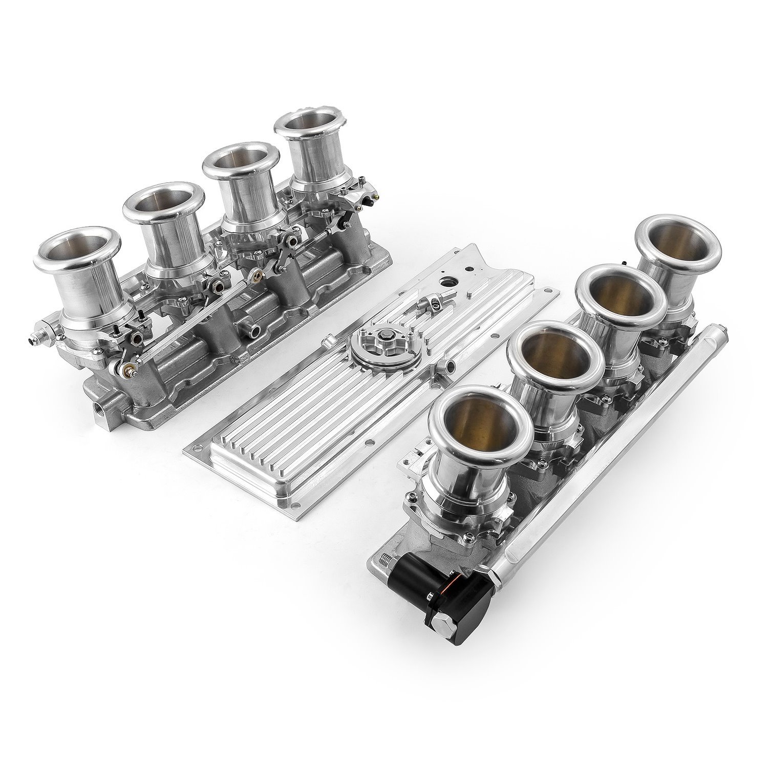 Complete Downdraft EFI Stack Intake Manifold System [Chevy LS1 Fuel Injected] Polished