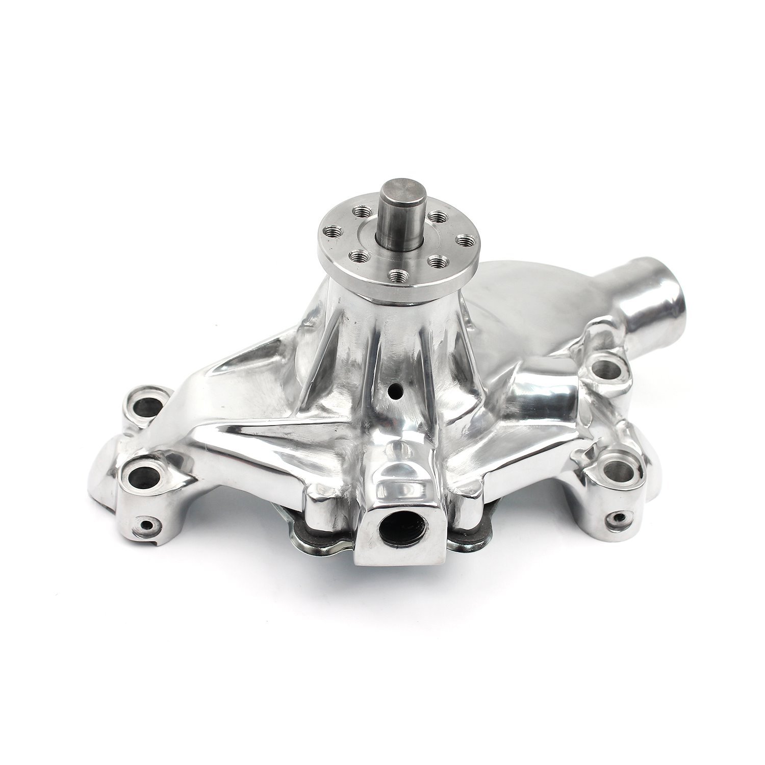 Aluminum Mechanical Water Pump Small Block Chevy 350, High-Volume - Polished Finish