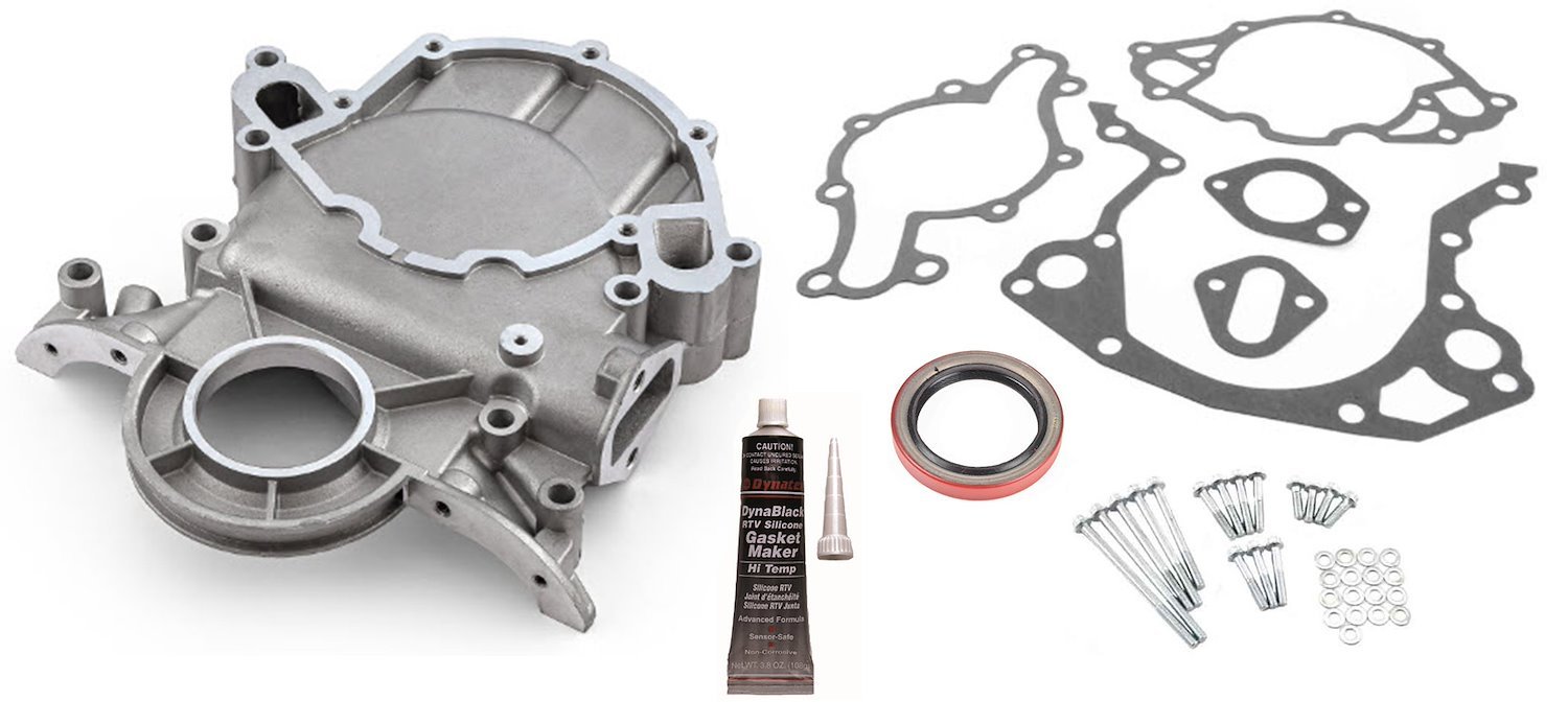 PCE265.1028 Aluminum Timing Cover Kit for 1968-1980 Ford Small Block 289, 302, 351 ci. Windsor Engines