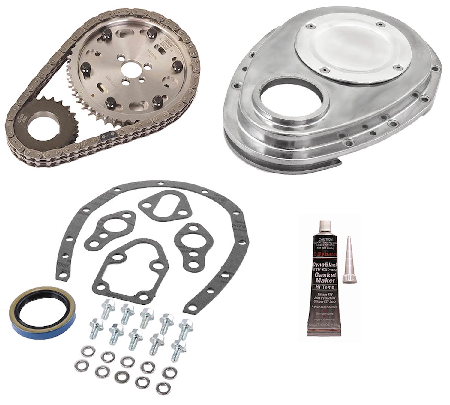 2-Piece Aluminum Timing Cover Kit for Small Block Chevy 350