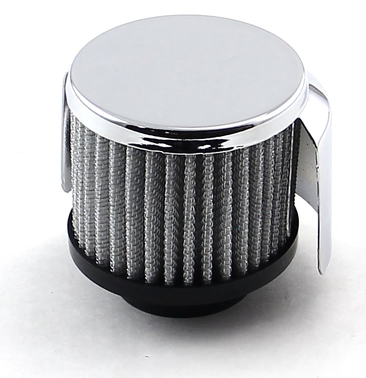 Valve Cover Open Filter Element Breather With Shield [Hole Size: 1.250 in.] Push-In Style