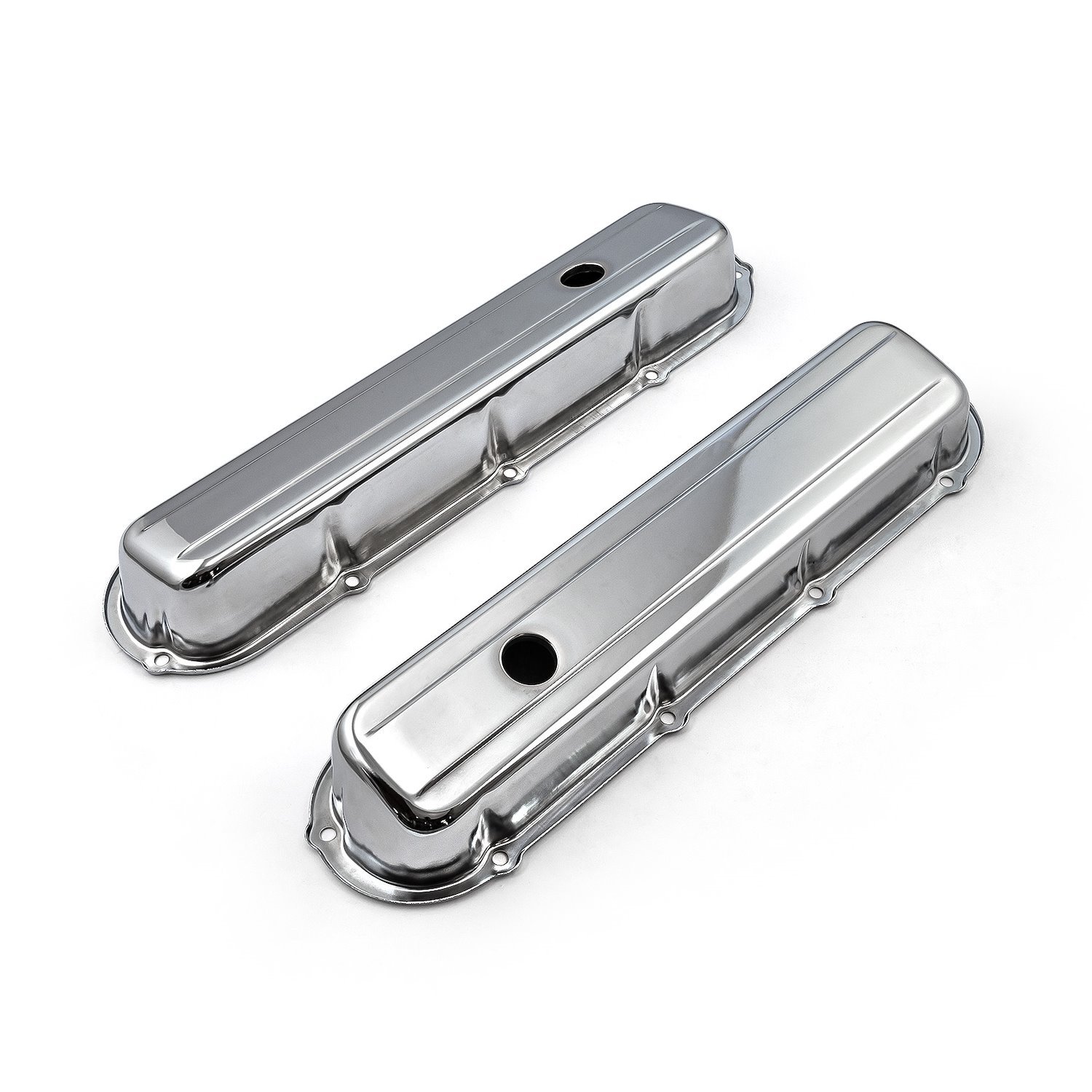 Stock Steel Valve Covers for 1968-1984 Cadillac 368, 425, 500 [Short w/ Breather Hole]