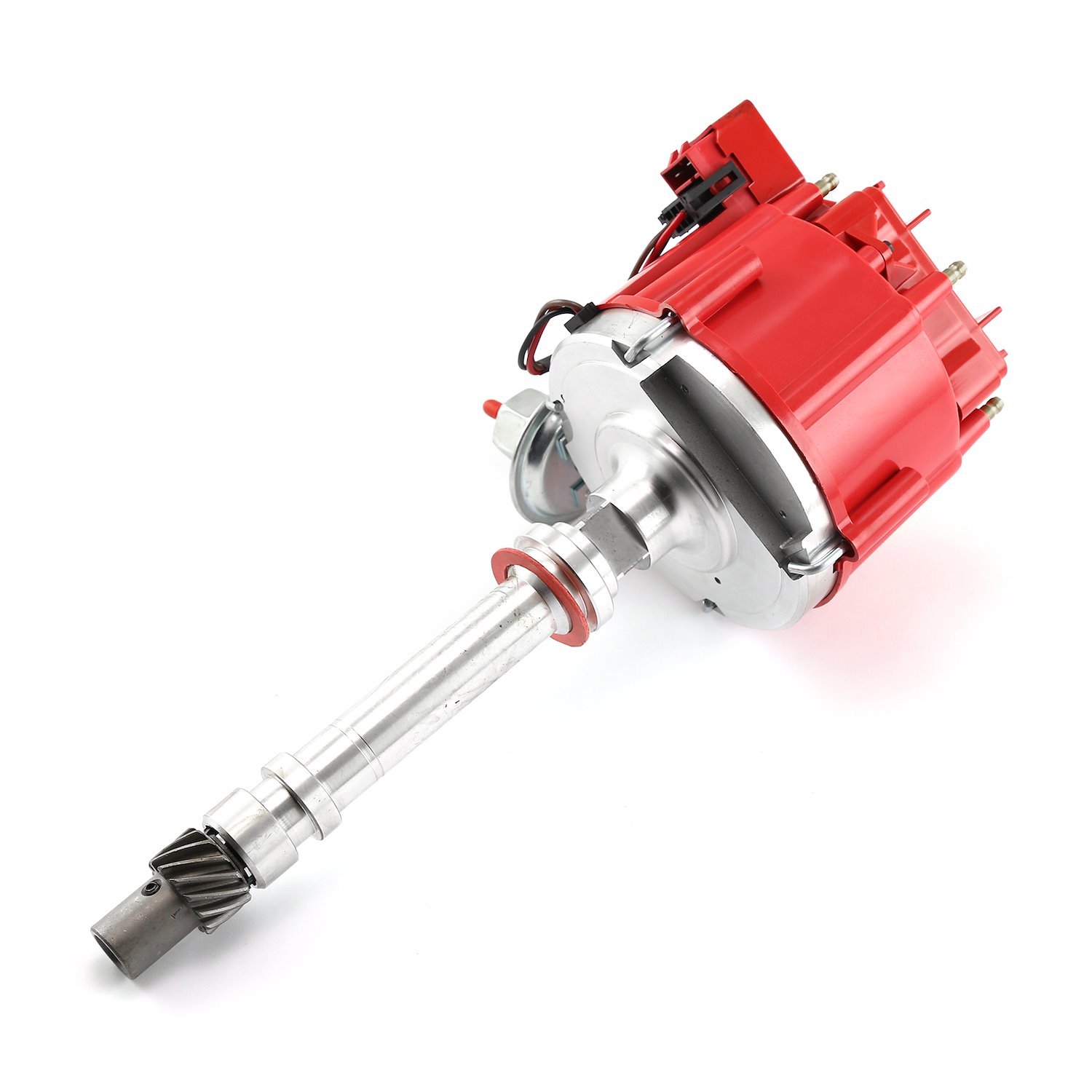 Speedmaster PCE376102701: 6000-Series HEI Distributor Chevy V6 3.8L/4.3L  65K Coil Male/HEI Vacuum and Mechanical Advance Magnetic Trigger  Red Cap JEGS