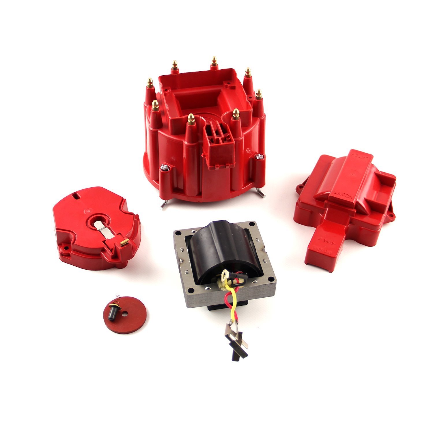 HEI Distributor Cap and Rotor Upgrade Kit [Red]
