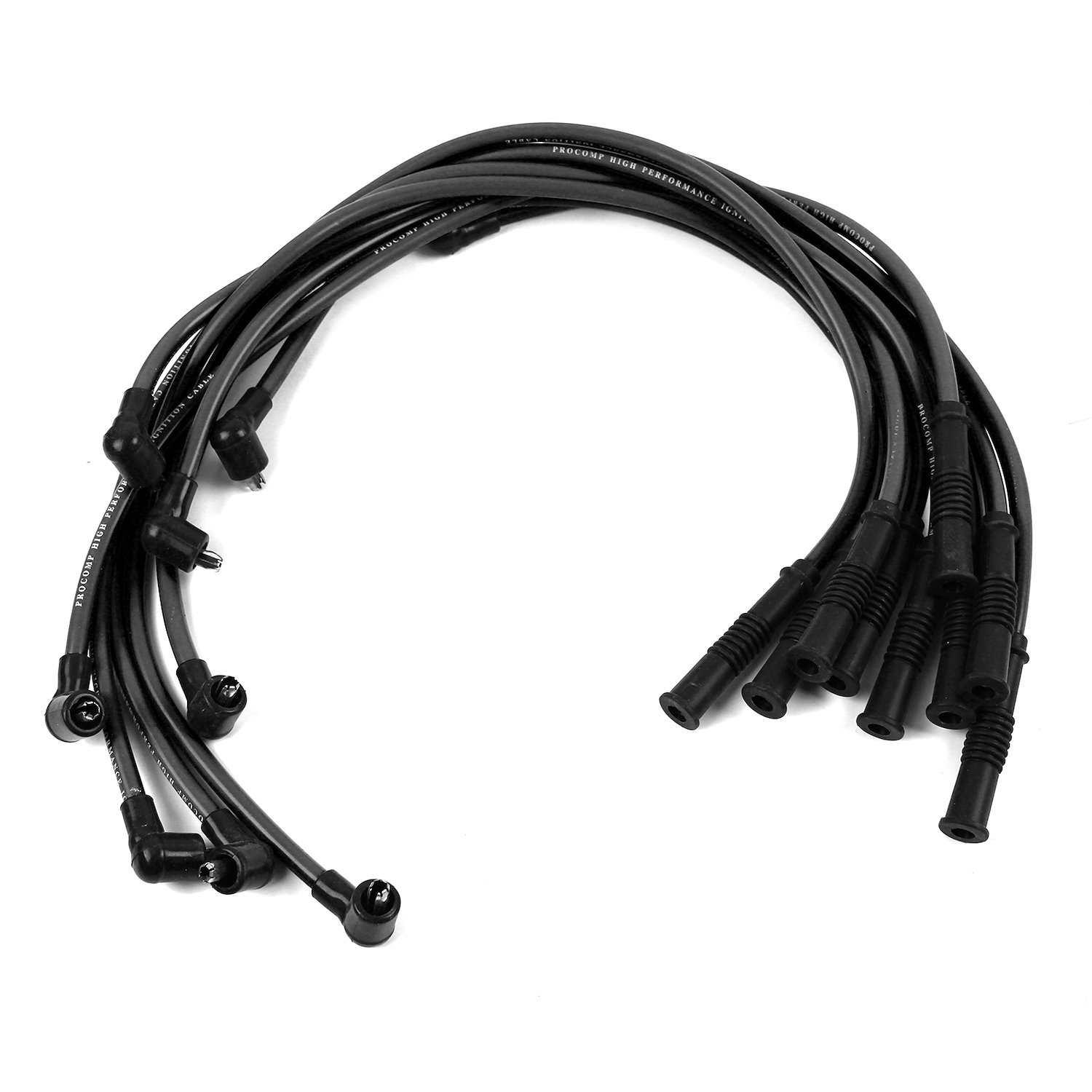 Universal 90 Deg to Straight - Female - Black Spark Plug Wires Suits Ford