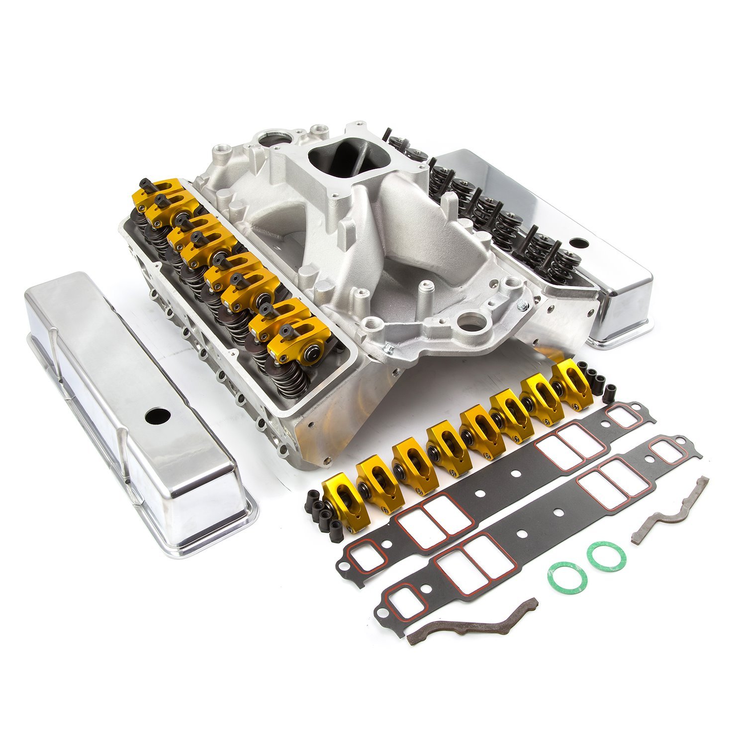 Chevy SBC 350 383 400 Angle Plug Solid Roller CNC Top End Engine Kit
