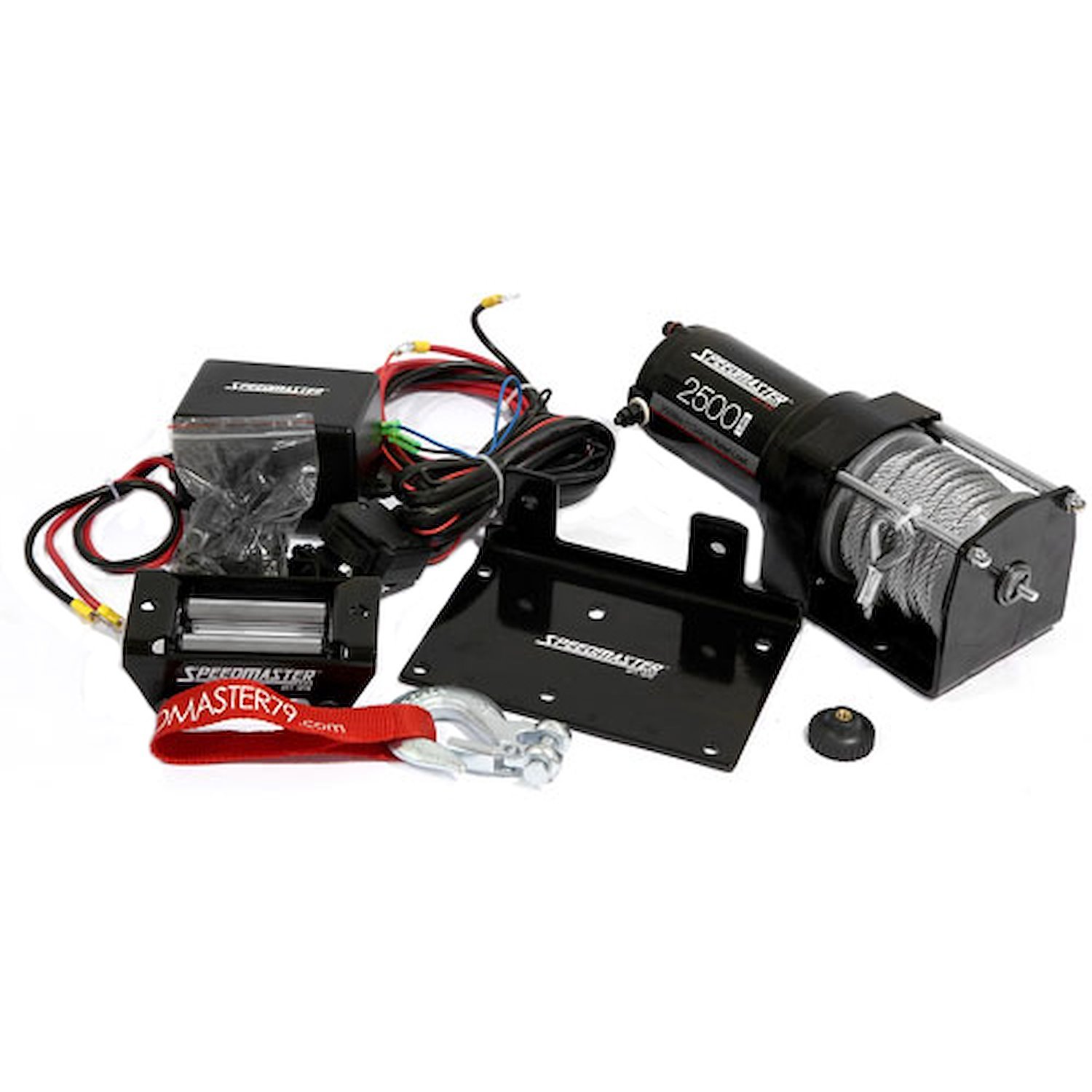 Electric ATV Winch Kit With Remote Switch 1.2 HP Motor