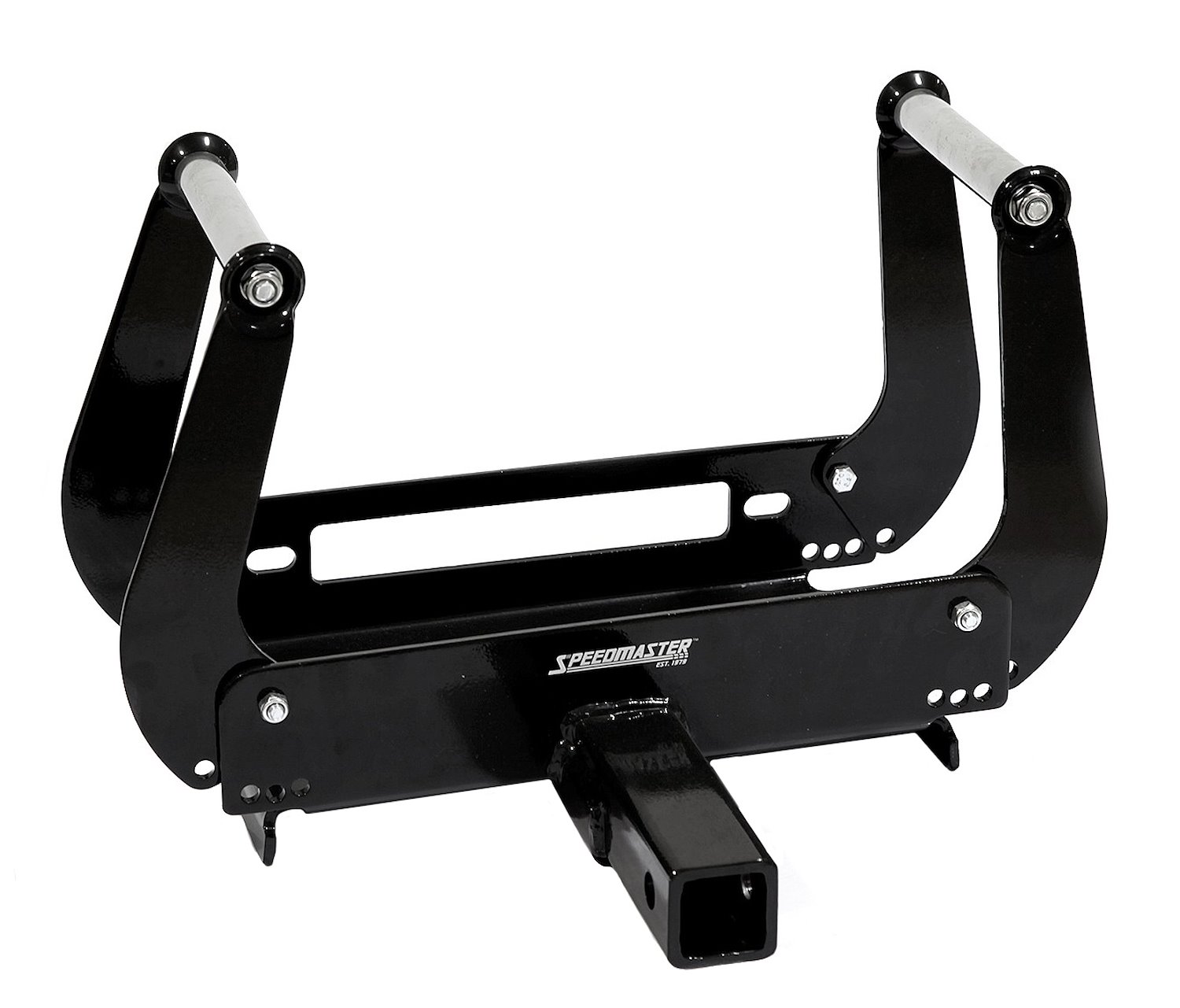 4WD Foldable Winch Mounting Plate Cradle, Front/Rear Bull Bar, Fits 2 in. Receiver Hitch