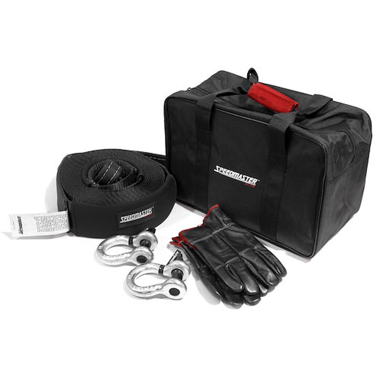 Standard 4WD Winch Recovery Kit 5-Piece Kit Includes: Tow Strap
